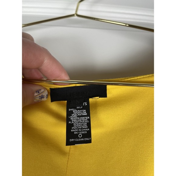 Revolve h:ours Marquee Dress in Lemon Yellow SZ Small - Picture 4 of 6